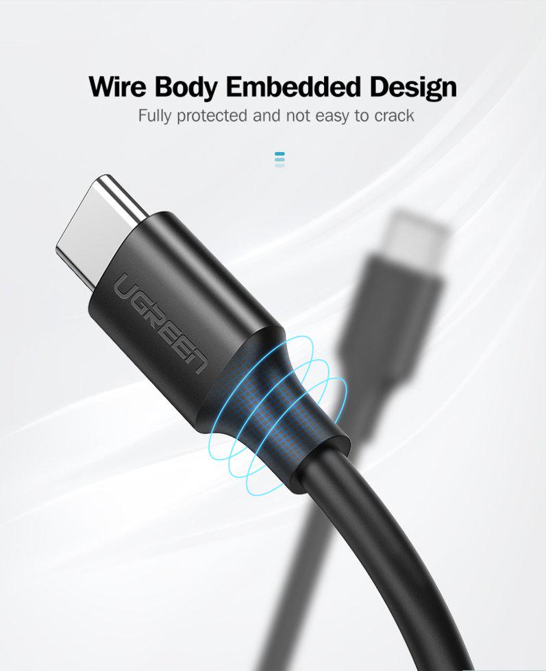 Кабель UGREEN US286 Type-C 18W Black (50997) - фото 8 Кабель UGREEN US286 Type-C 18W Black (50997) - фото 8