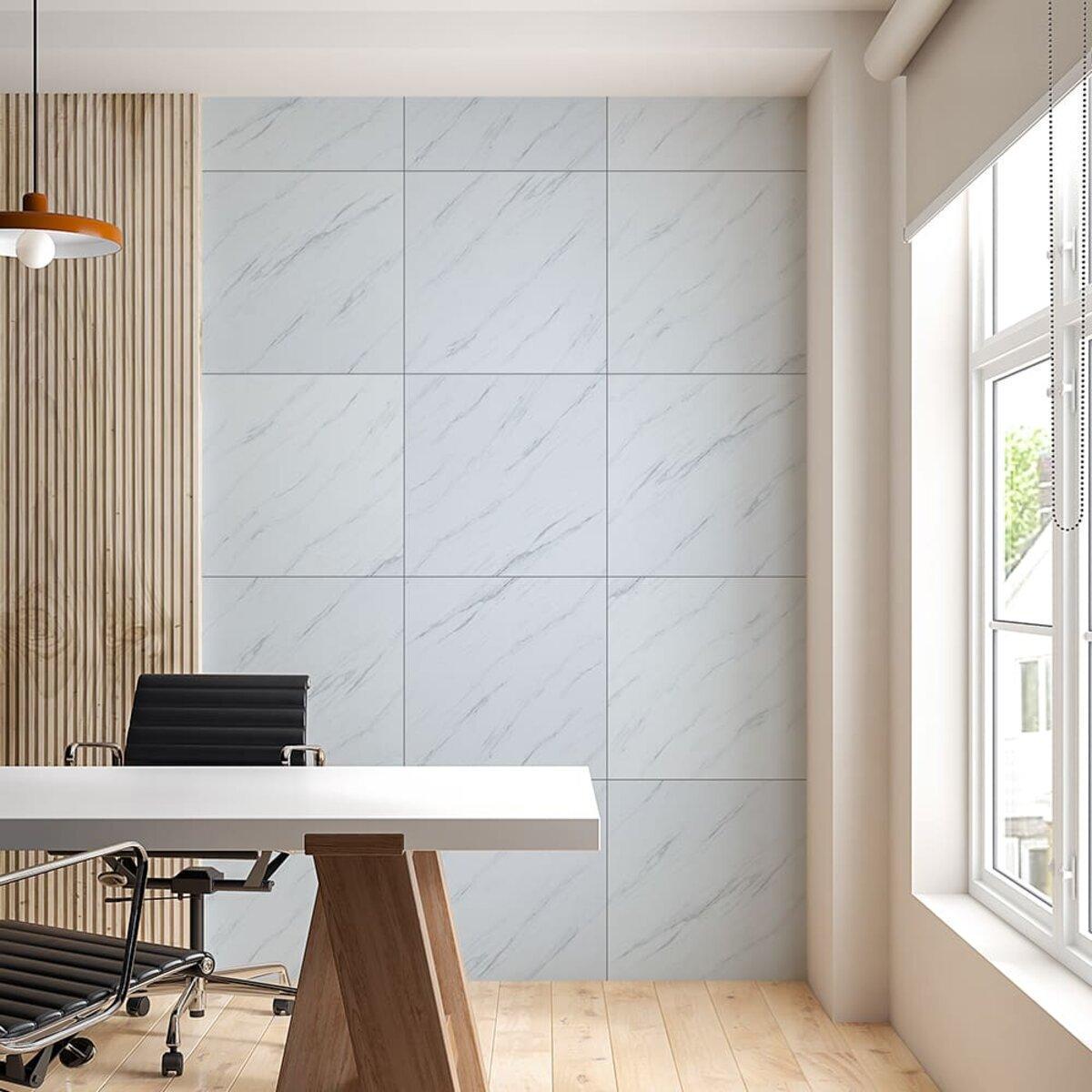 Плита декоративна ПВХ 600х600х3 мм Білий грецький мармур (SW-00001623) - фото 6 Плита декоративна ПВХ 600х600х3 мм Білий грецький мармур (SW-00001623) - фото 6