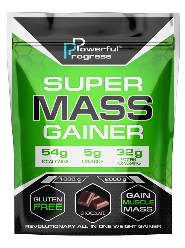 Гейнер високобілковий Powerful Progress Super Mass Gainer 2 кг Шоколад (10838-13)