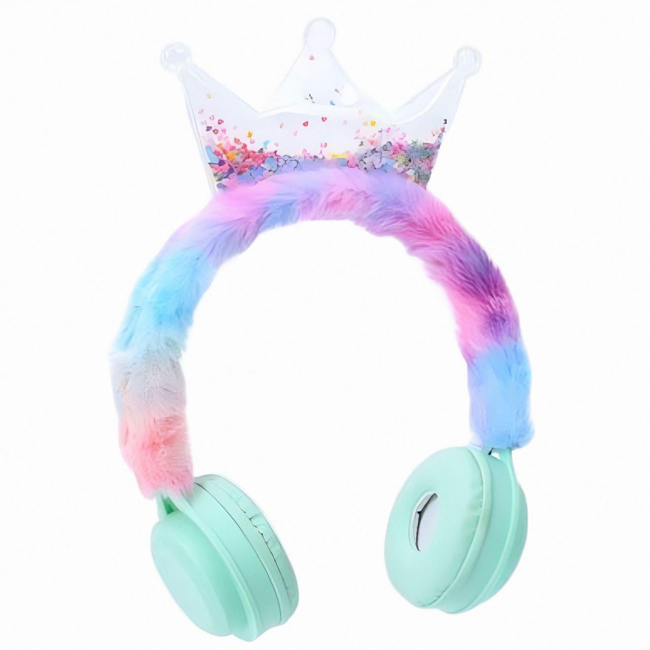 Наушники FG240430009Q плюшевые Bluetooth 5.0 дальность действия до 10 м 6-8 ч. работы Бирюзовый (26911888)