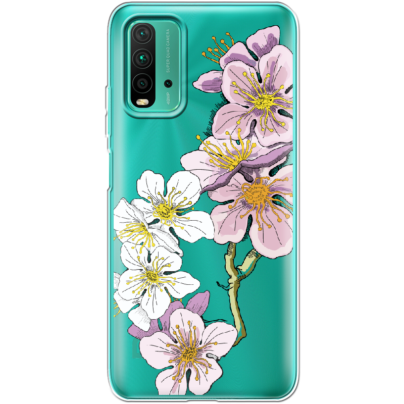 Чохол BoxFace Xiaomi Redmi 9T Cherry Blossom Прозорий силікон (41685-cc4-41685) - фото 1