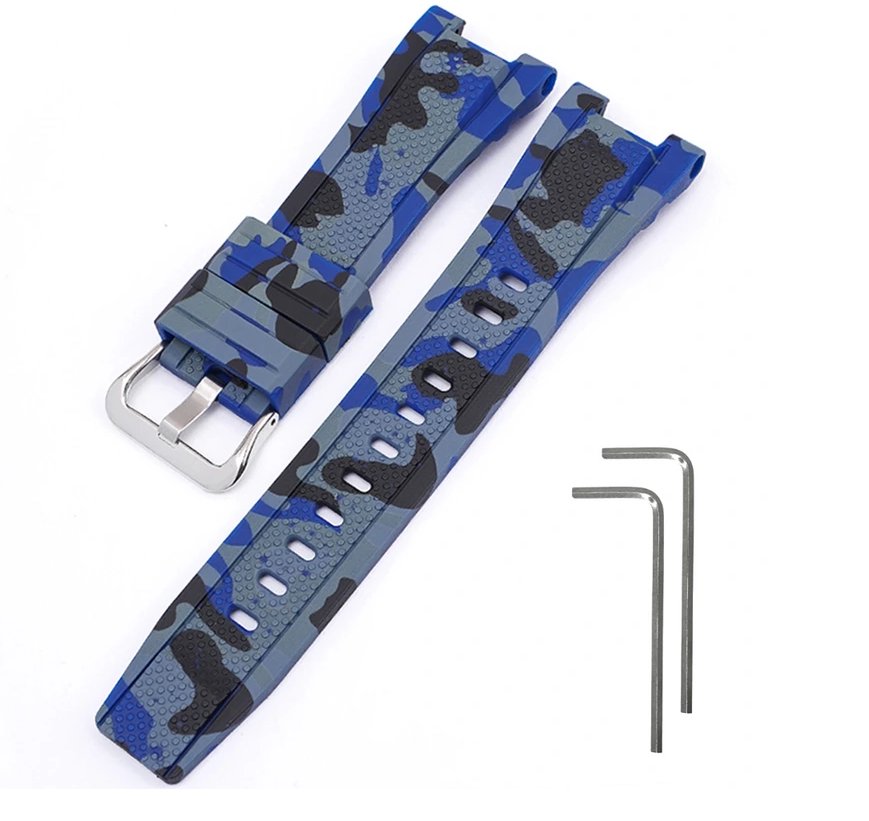 Ремінець для Casio G-Shock GST-W300 Camo Blue SI (4082)