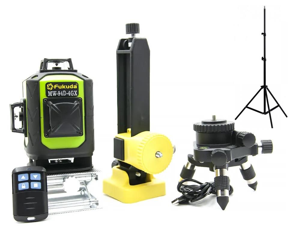 Лазерний рівень Fukuda 4GX діоди osram та штатив 2 м (MW94D) - фото 2
