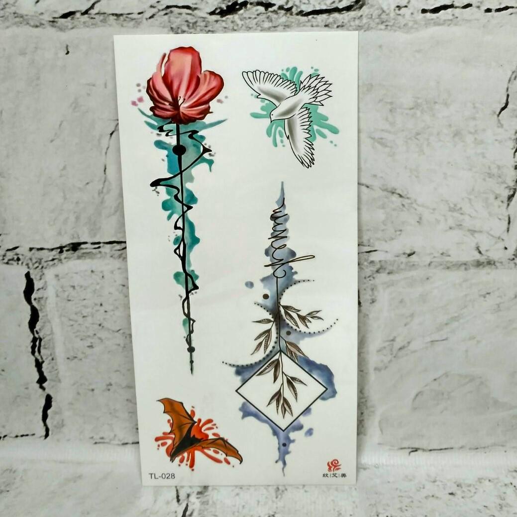 Тату временные Микс лист 9x19 см (TL-028)