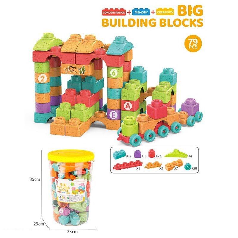 Конструктор Big Building Blocks 79 деталей у відрі Multicolor (164399) - фото 2
