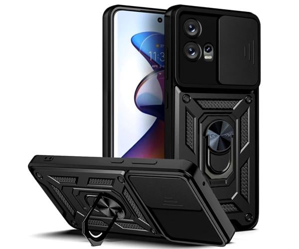 Чехол накладка Ricco Camera Sliding для Motorola Moto G72 Черный