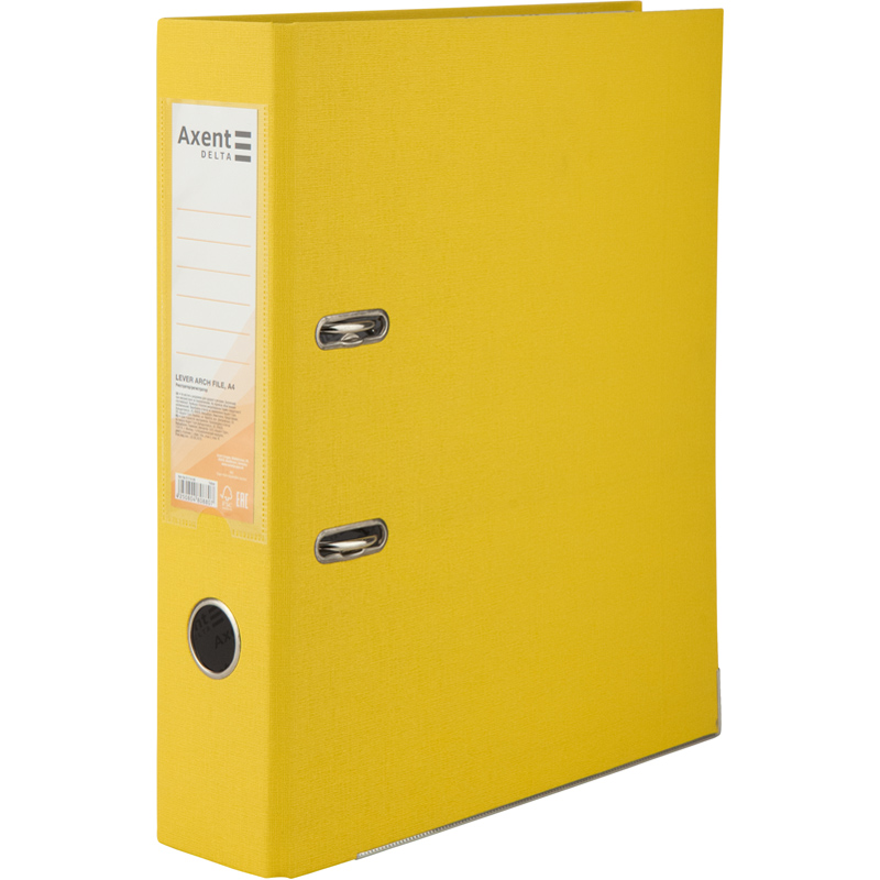 Папка-регистратор односторонняя PP D1714-08C 75 см собранная Желтый (4250804808807)