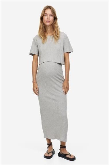 Топ H&M 1107940 L Серый