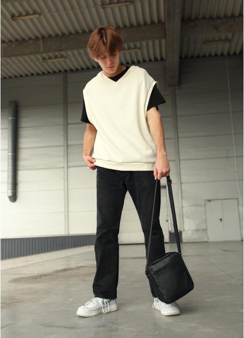 Мужская сумка-мессенджер Sambag через плечо из экокожи Черный (914019723) - фото 8