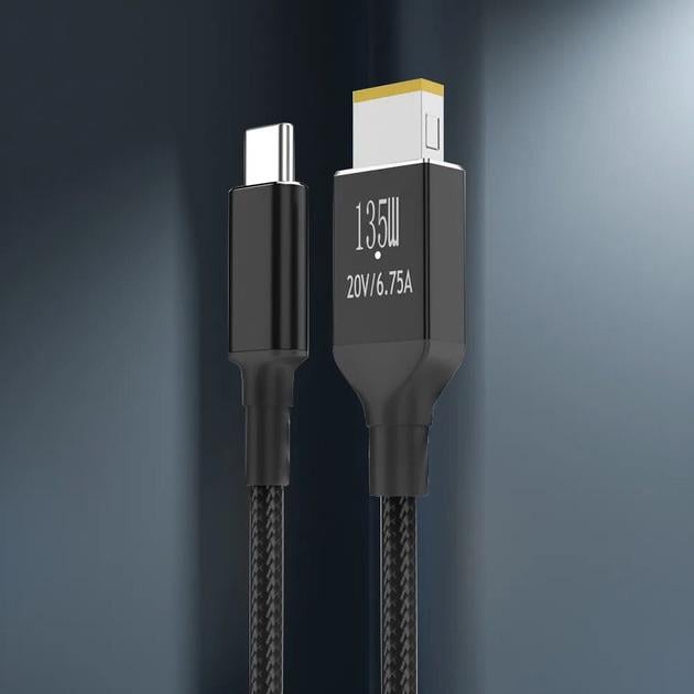 Кабель 135W Type-C/DC для зарядки ноутбуков Lenovo ThinkPad/Legion 2 м/10,0x6,0 мм - фото 8