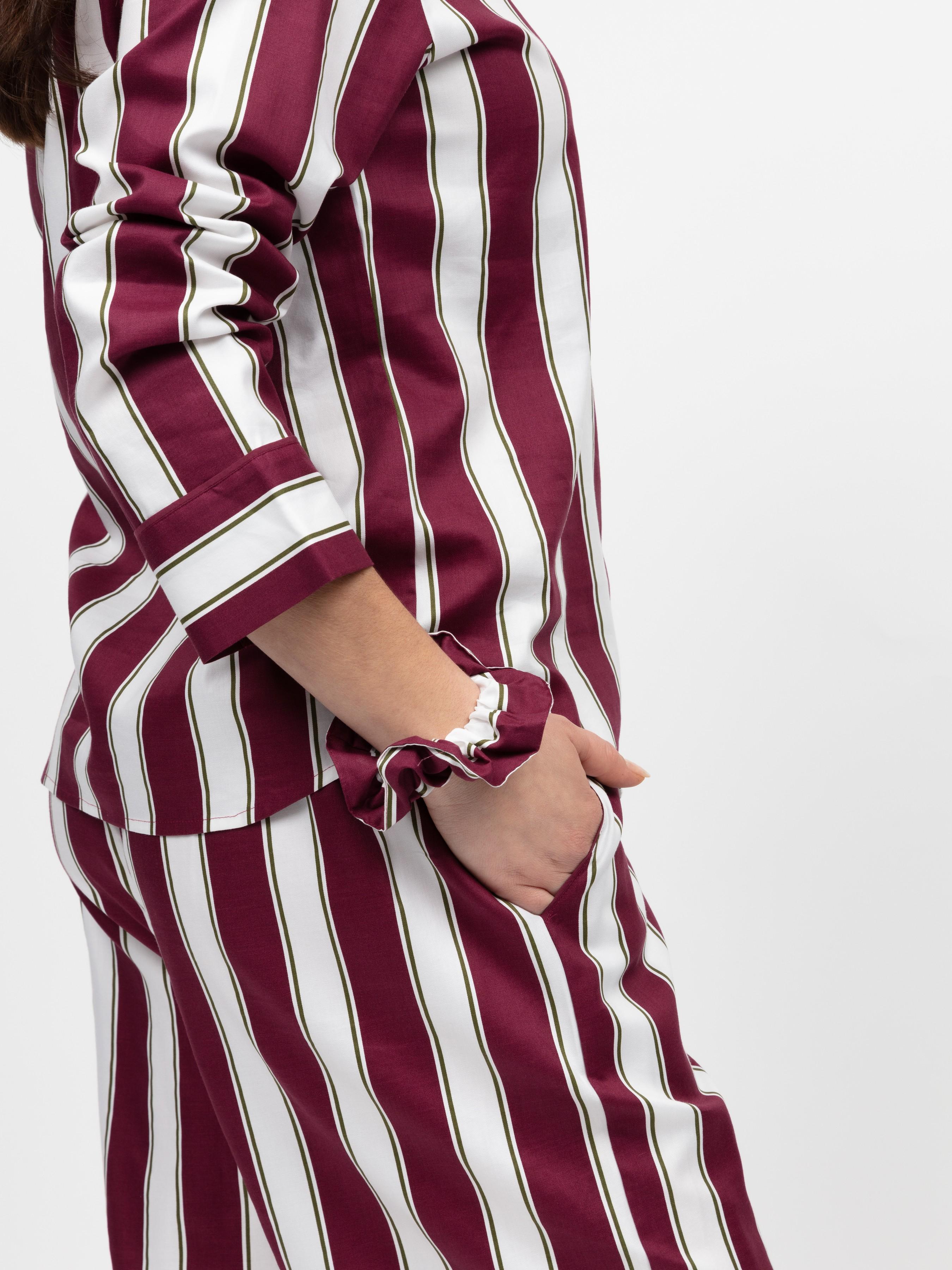 Піжама жіноча CYBERJAMMIES Yasmin зі смугастим принтом 5083-5084 XXL Бордово-Білий (5051877609341) - фото 4 Піжама жіноча CYBERJAMMIES Yasmin зі смугастим принтом 5083-5084 XXL Бордово-Білий (5051877609341) - фото 4