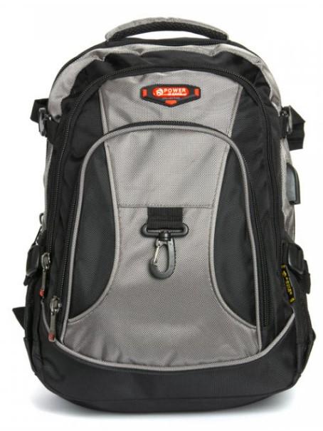Рюкзак міський Power In Eavas 96018 27л Сірий-чорний