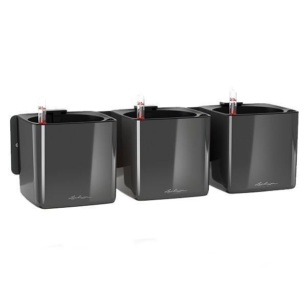 Комплект кашпо Lechuza Green Wall Home Kit Glossy 48х6х14 см Антрацитовый (13524) Комплект кашпо Lechuza Green Wall Home Kit Glossy 48х6х14 см Антрацитовый (13524)