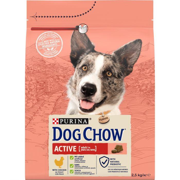 Сухой корм Purina Dog Chow Active для активных уличных собак с курицей 2.5 кг (2303716107)