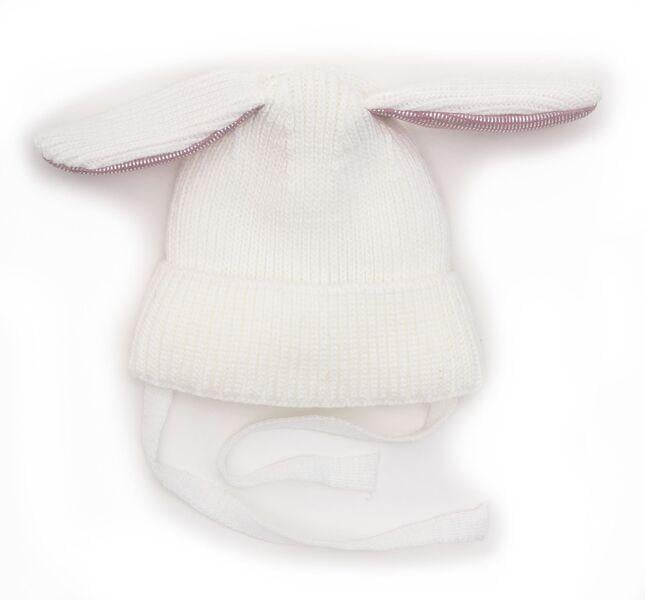 Шапка дитяча для дівчаток Бетті D887 фліс 44-48 см Білий
