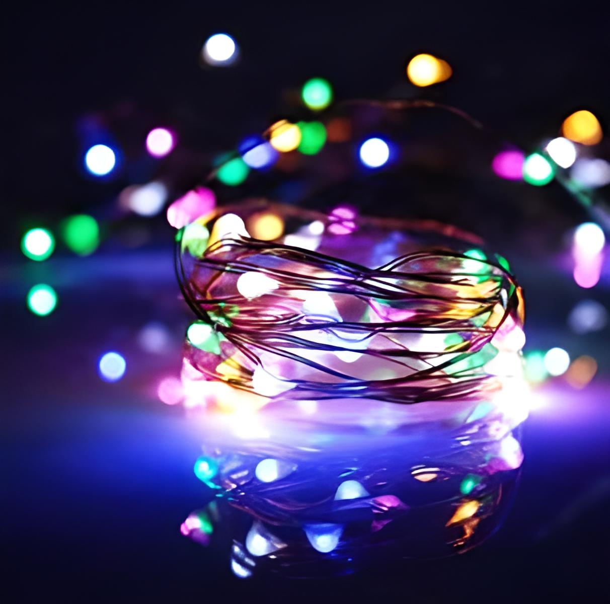 Гирлянда-нить на батарейках/USB 30LED 3 м Разноцветный (000150224) Гирлянда-нить на батарейках/USB 30LED 3 м Разноцветный (000150224)
