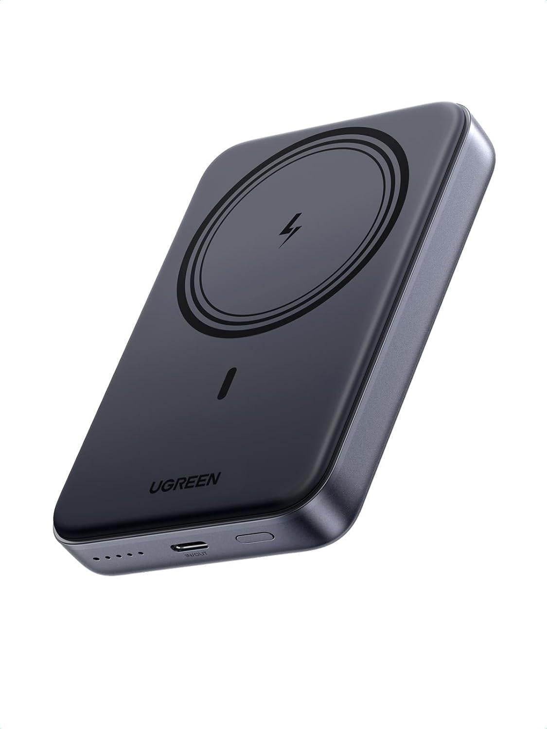Аккумулятор наружный UGREEN магнитный PD для Magsafe 10000 mAh/20 W iPhone 17/16/15 Black (PB561)