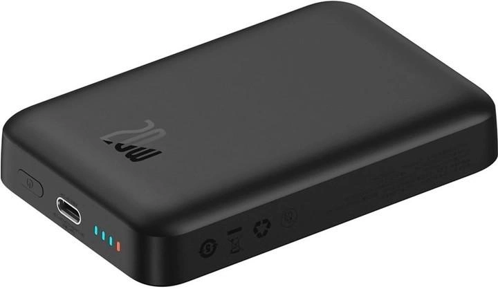 Повербанк mini Baseus MagSafe iPhone бездротова швидка зарядка Qi 15W 20W 10000 mAh Black (401240466) - фото 8