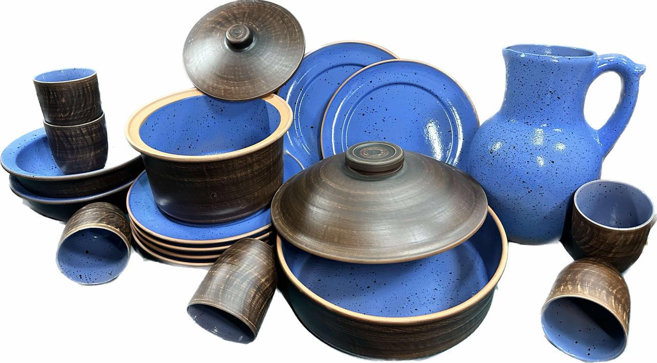 Сервиз керамический на 6 персон 17 предметов Blue (2059451904)