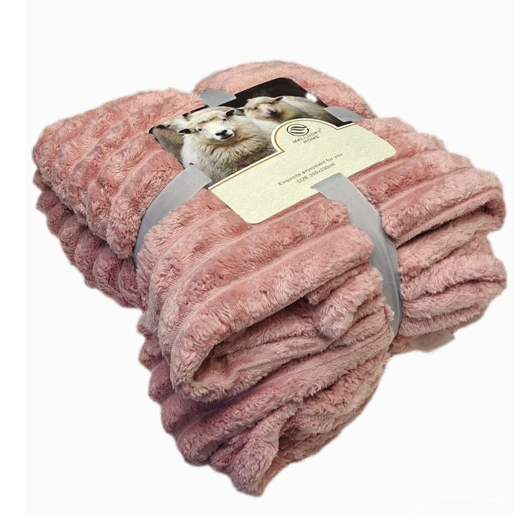 Плед на овчине Шарпей Королевская полоска 200x230 см Пудро-розовый (1740) - фото 1 Плед на овчине Шарпей Королевская полоска 200x230 см Пудро-розовый (1740) - фото 1