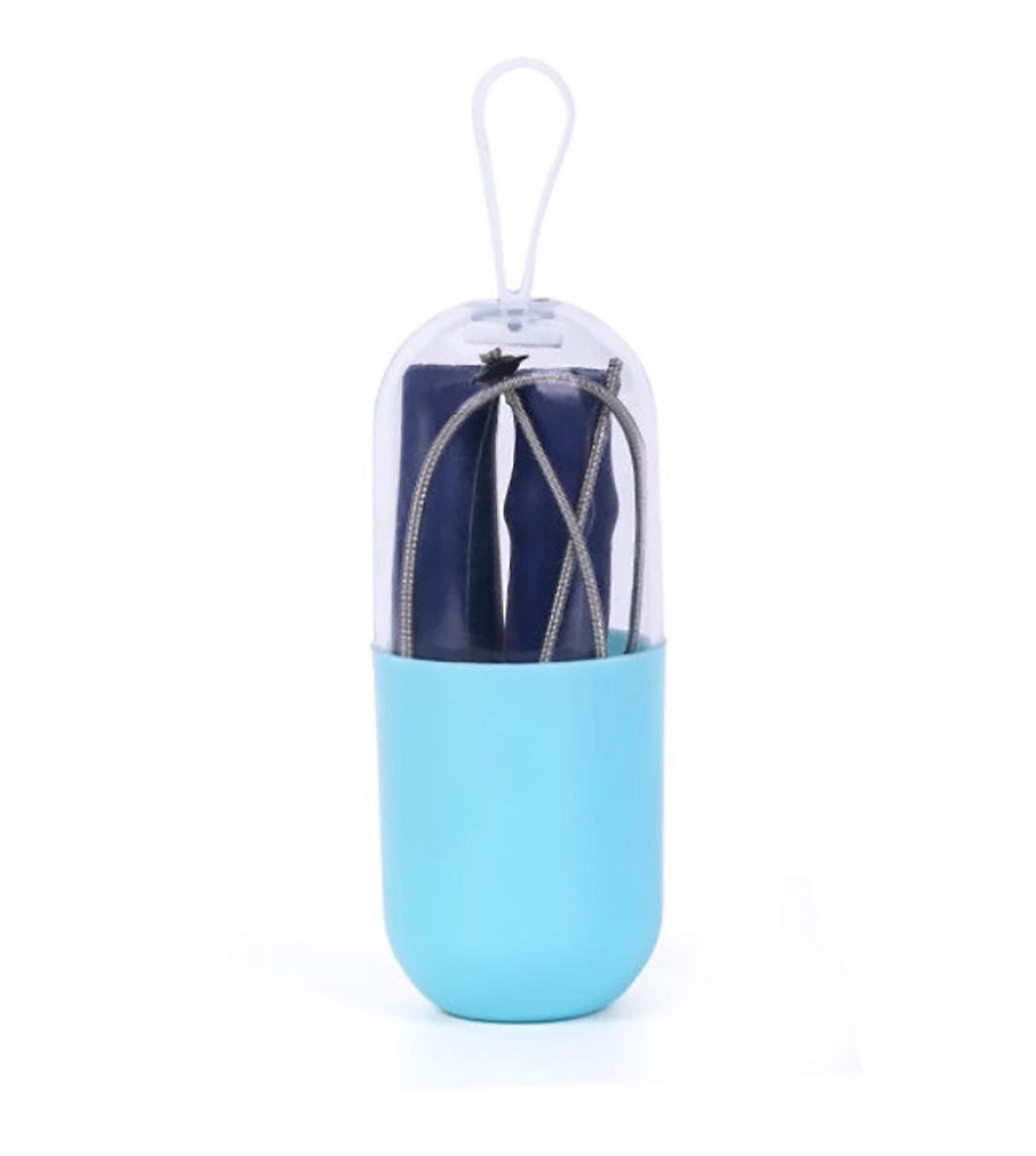 Многоразовая силиконовая трубочка SUNROZ Silicone Straw для напитков в футляре Синий (SUN4446) Многоразовая силиконовая трубочка SUNROZ Silicone Straw для напитков в футляре Синий (SUN4446)