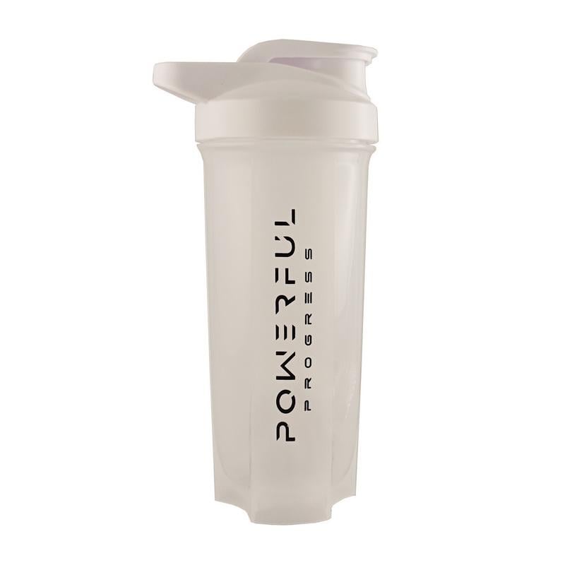 Шейкер для протеина и спортивного питания Powerful Progress Shaker With Metal Ball 750 мл Белый
