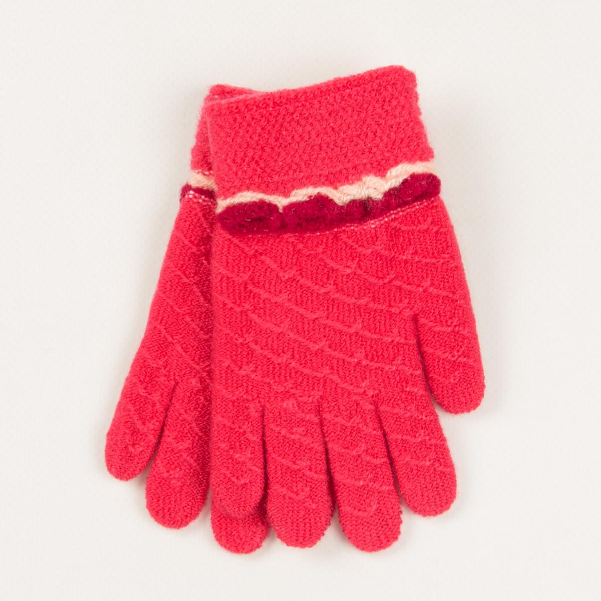 Перчатки для мальчиков и девочек 2-3 года 19-7-42 Малиновый (DR010194)
