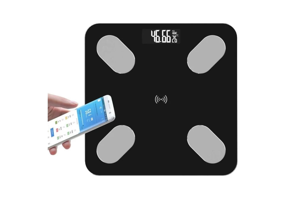 Весы-смарт Smart Scale Bluetooth A1 напольные фитнес 180 кг Black (374592) - фото 6