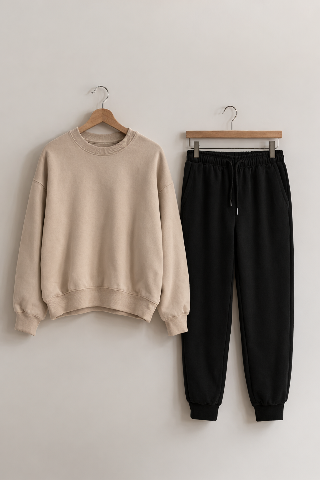 Спортивний костюм чоловічий весняний Zruchno світшот та штани S Бежево-чорний (33497472)