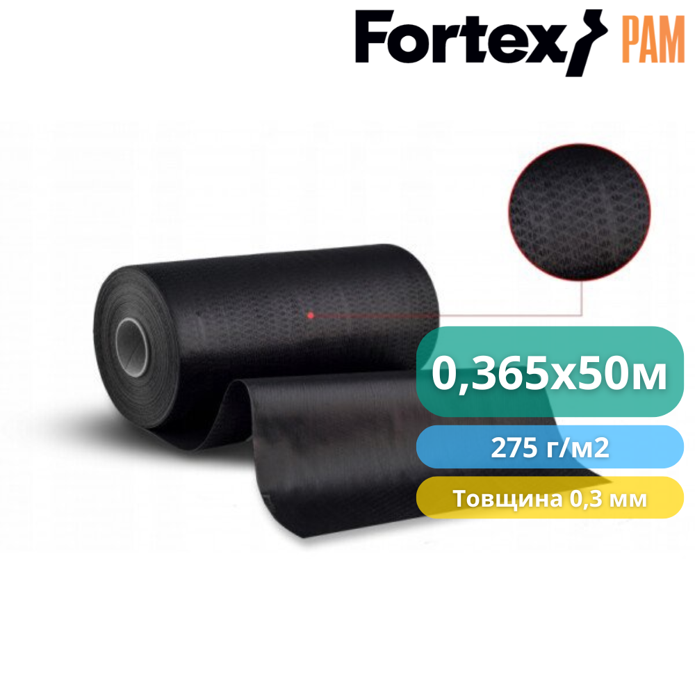 Лента гидроизоляционная для фундамента Fortex PAM 0,365 х 50 м (340044) - фото 2