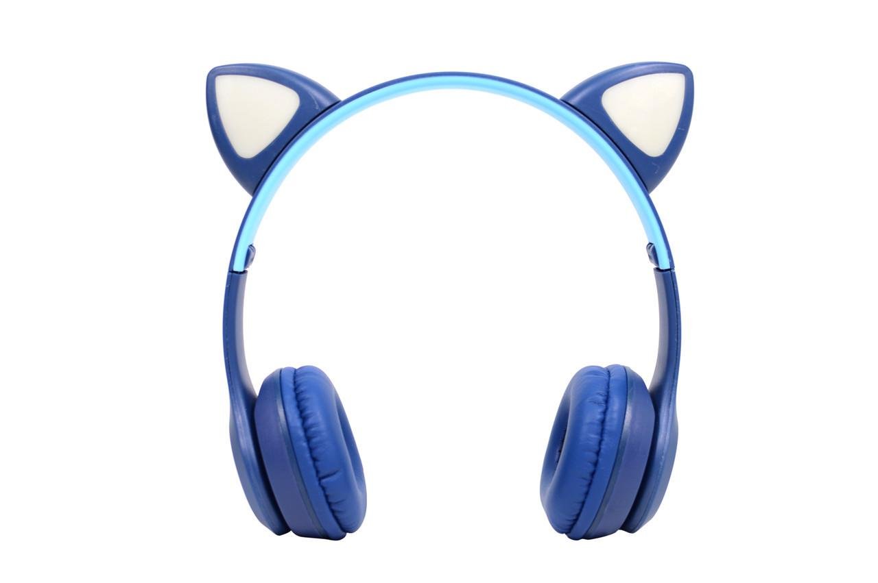 Навушники бездротові Bluetooth Cat Ear з котячими вушками Синій