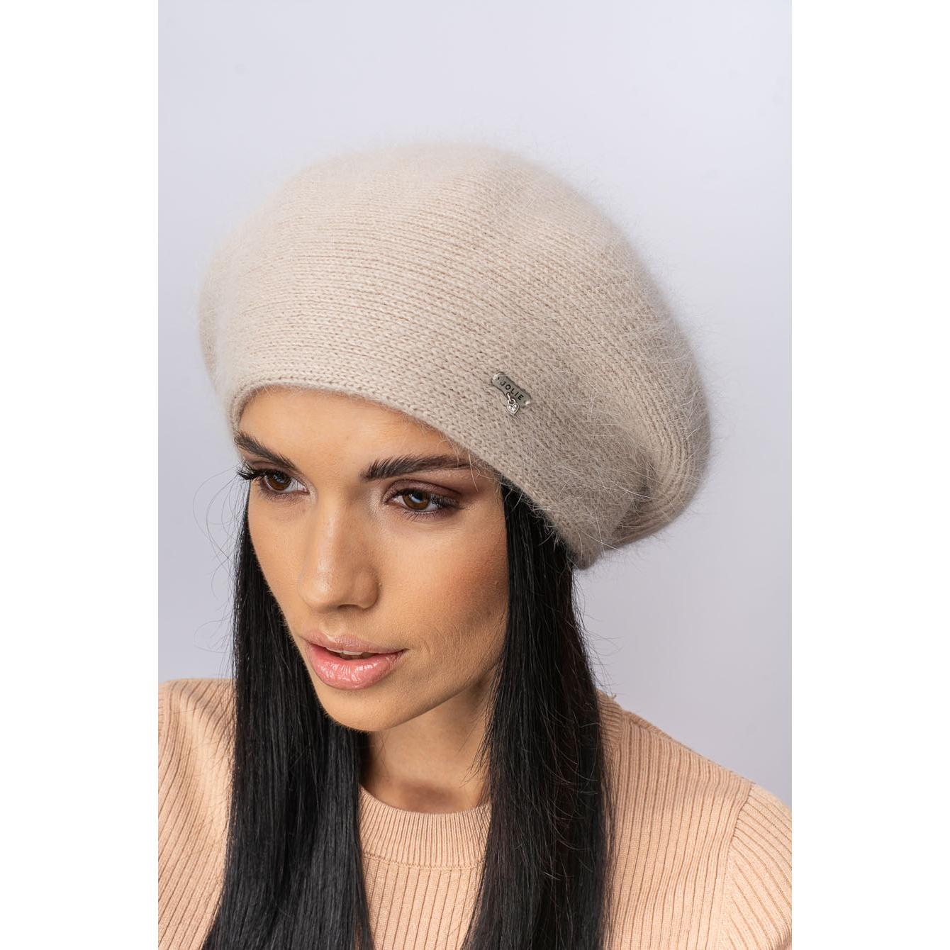 Берет женский ангоровый Leks Сильвия one size Бежевый