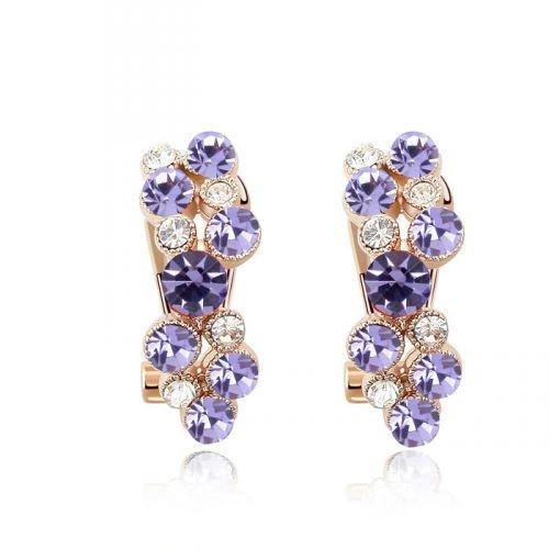 Серьги с кристаллами Сваровски Showfay 11122217 Сиреневый/Фиолетовый