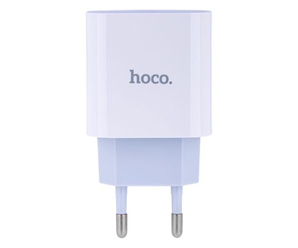 Устройство зарядное сетевое Hoco C76A Plus Type-C PD 20W cable Type-C to Lightning 3A White Устройство зарядное сетевое Hoco C76A Plus Type-C PD 20W cable Type-C to Lightning 3A White