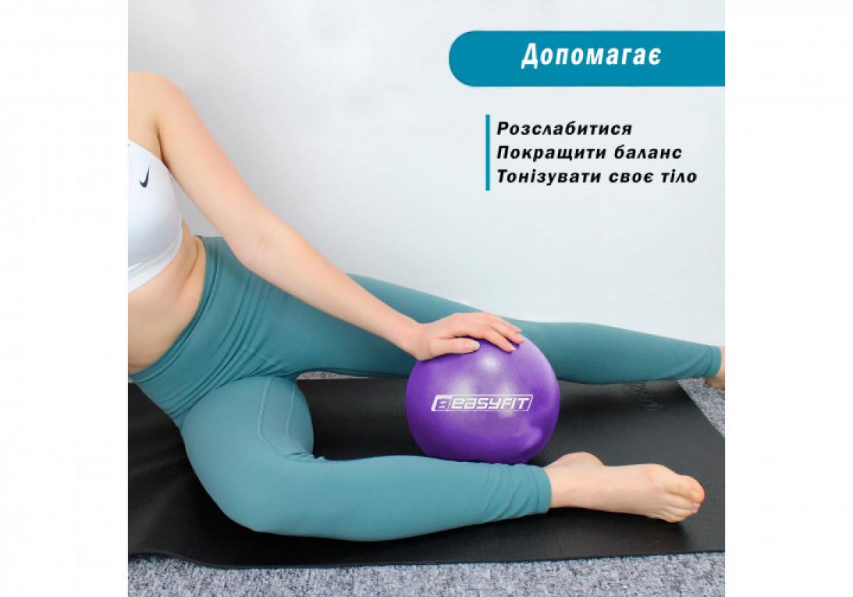 Мяч для пилатеса EasyFit 25 см Фиолетовый (EF-1221) - фото 3