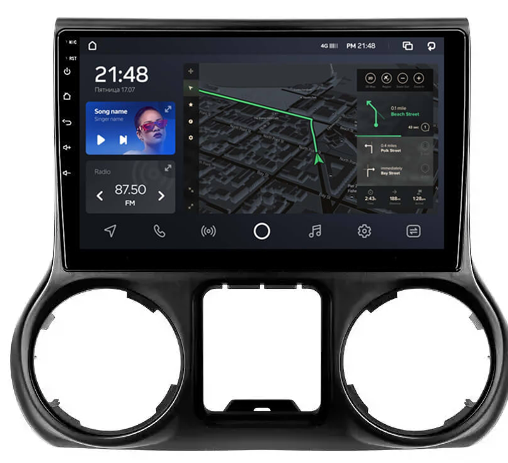 Штатная магнитола AMS T1010 6+128 Gb Jeep Wrangler 3 JK 2010-2017 B (AR-56939)