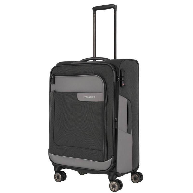 Чемодан на 4 колесах Travelite Viia M 70/80 л Anthracite (TL092848-04)