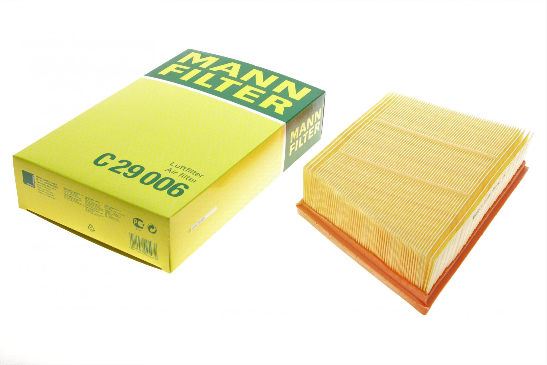 Фильтр воздушный Mann-Filter для Land Rover 2,0 11-14/Range Rover Evoque/Discovery Sport 2,0/2,2SD4/TD4 11- (C 29 006)