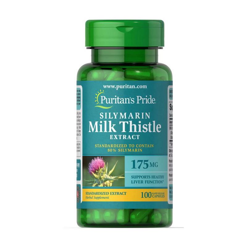 Екстракт розторопші Puritan's Pride Silymarin Milk Thistle Extract 175 мг 100 капс. (19211-01)