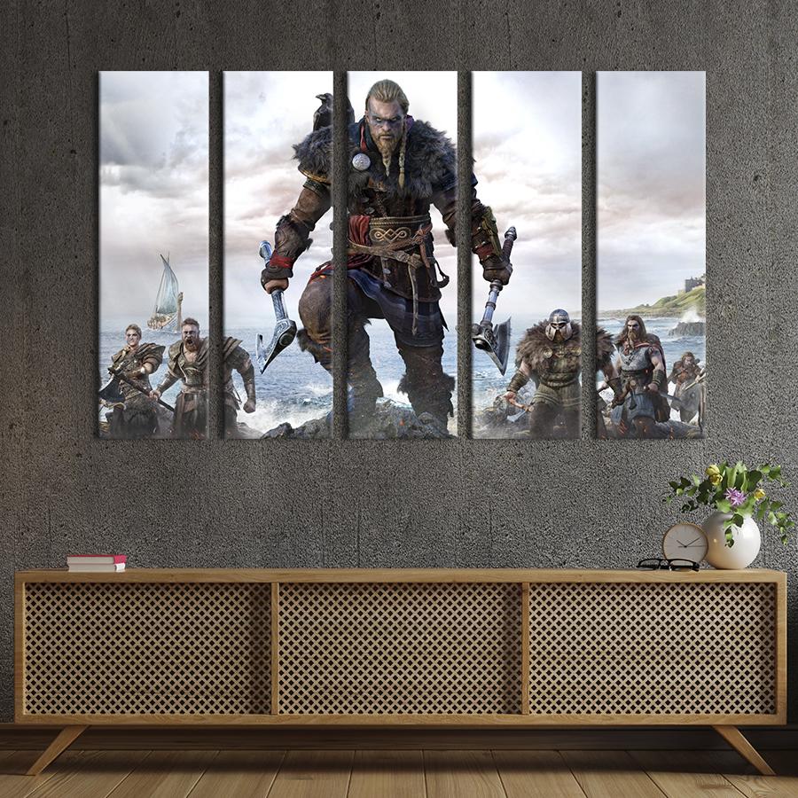 Картина на холсте Викинг Эйвор - персонаж Игры Кредо убийцы 132x80 см (1523-51)