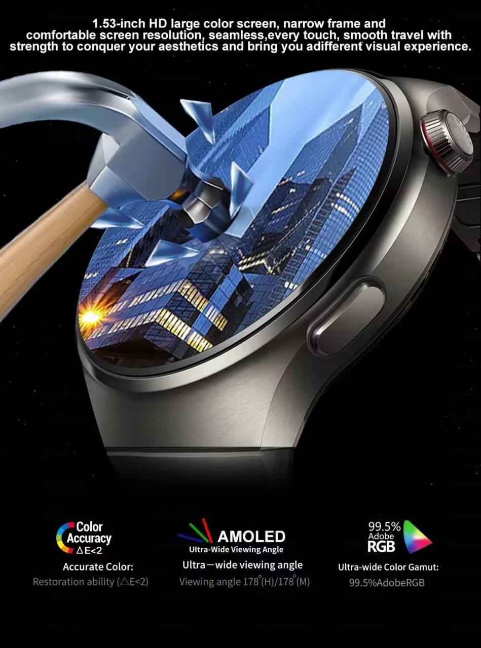 Смарт-часы Watch GT4 Amoled NFC Черные (18003817) - фото 2