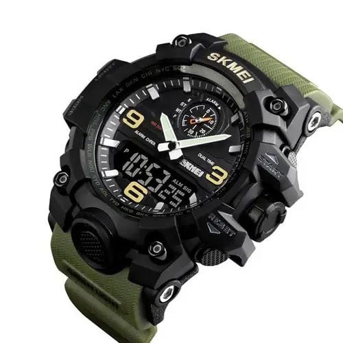 Часы наручные мужские Skmei 1586AG Army Green (tf4675) - фото 4