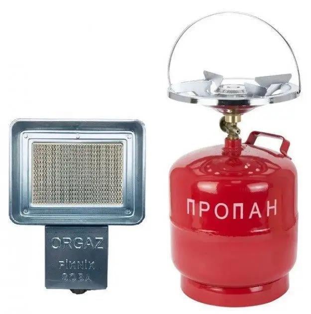 Комплект обогреватель газовый Nurgaz NG-309 1.5 кВт с баллоном 8 (27470732)
