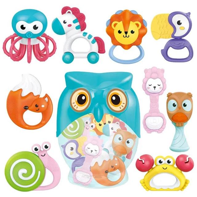 Набор погремушек Baby Toys 9 штук/животные/прорезыватели Multicolor (123961)