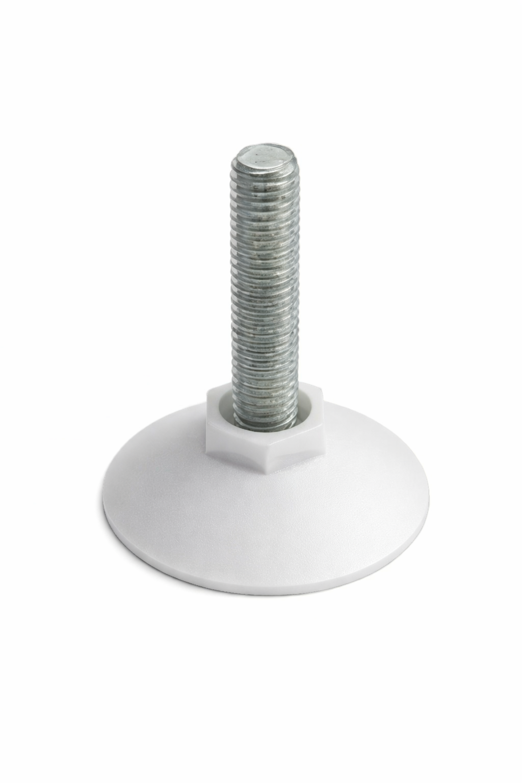 Меблева ніжка-опора Sigma регульована з різьбленням М10 мм 55 мм Білий (MO0204)
