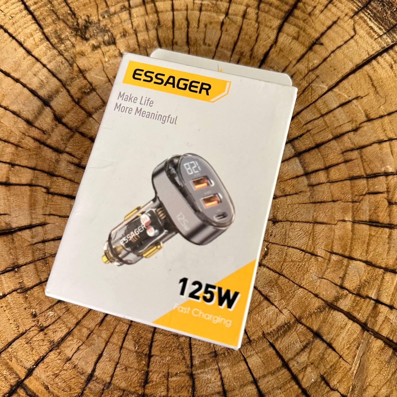 Зарядка в прикурювач Essager 2 USB-A 1 USB-C QC3.0 125 Вт швидка зарядка - фото 9