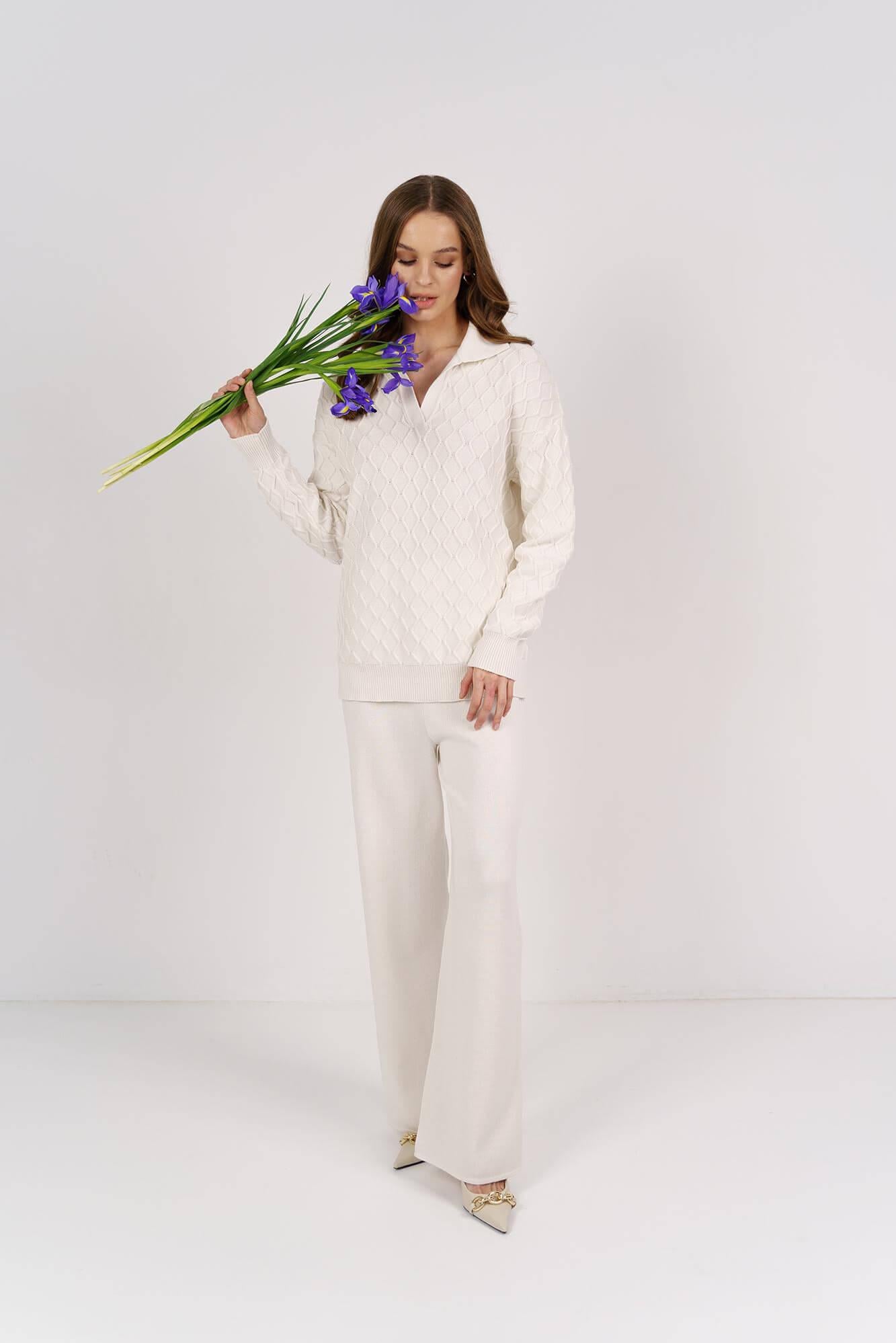 Костюм Berta жіночий J.D.WOOL бежево-молочний XS Костюм Berta жіночий J.D.WOOL бежево-молочний XS