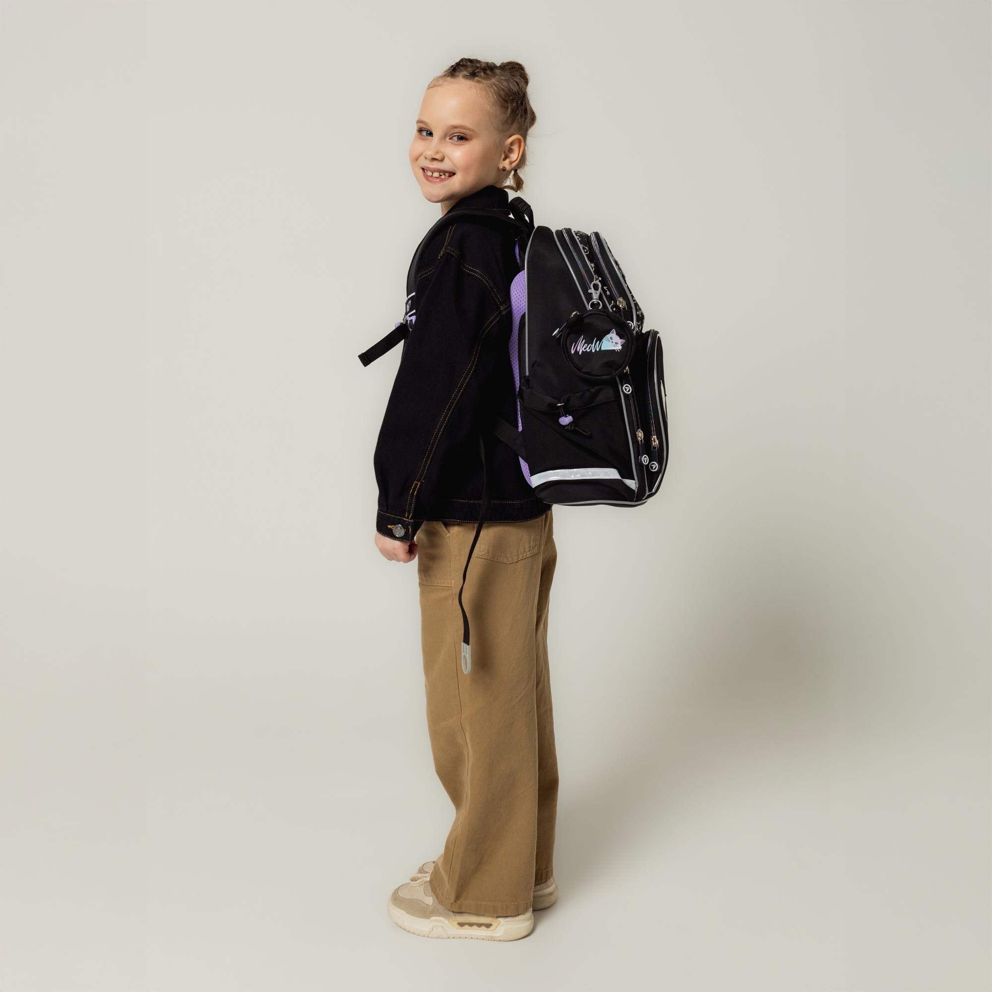 Школьный рюкзак полукаркасный YES Smiling Cats S-100 (559871) - фото 17 Школьный рюкзак полукаркасный YES Smiling Cats S-100 (559871) - фото 17