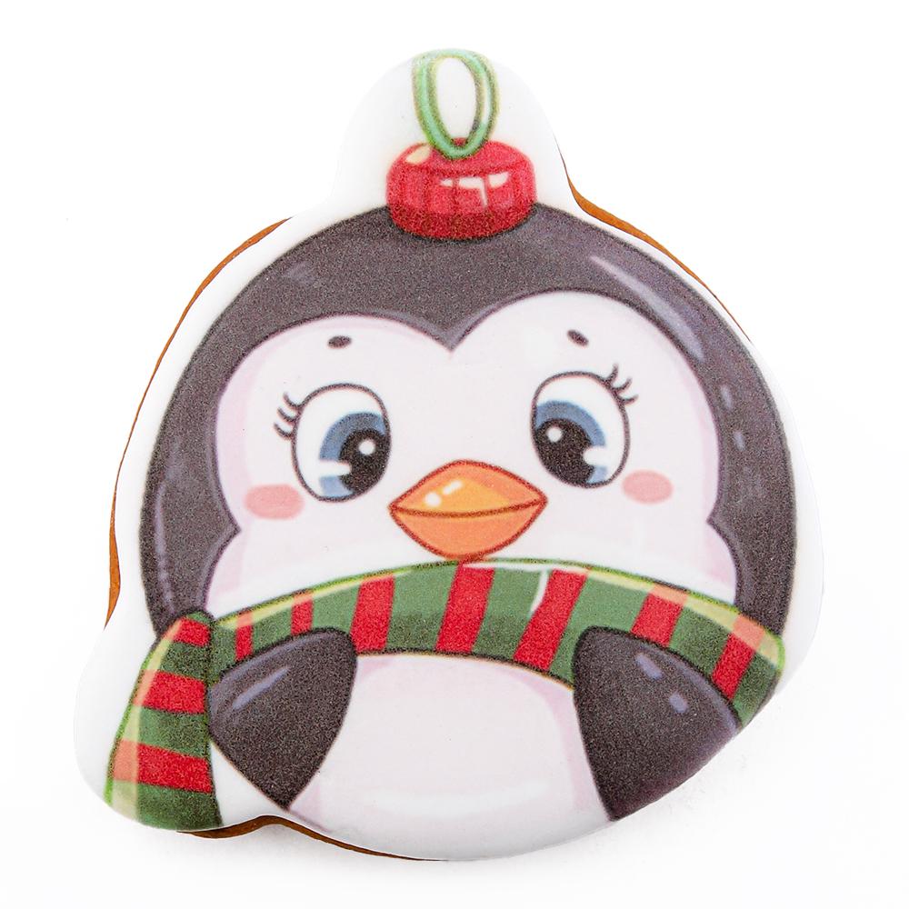 Пряник с принтом Крафт Печиво Пингвин шар 45 г