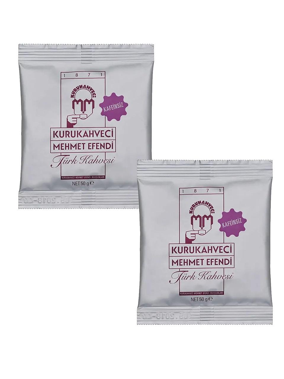 Кава мелена без кофеїну Kurukahveci Mehmet Efendi 50 г 2 шт. (2615595579)